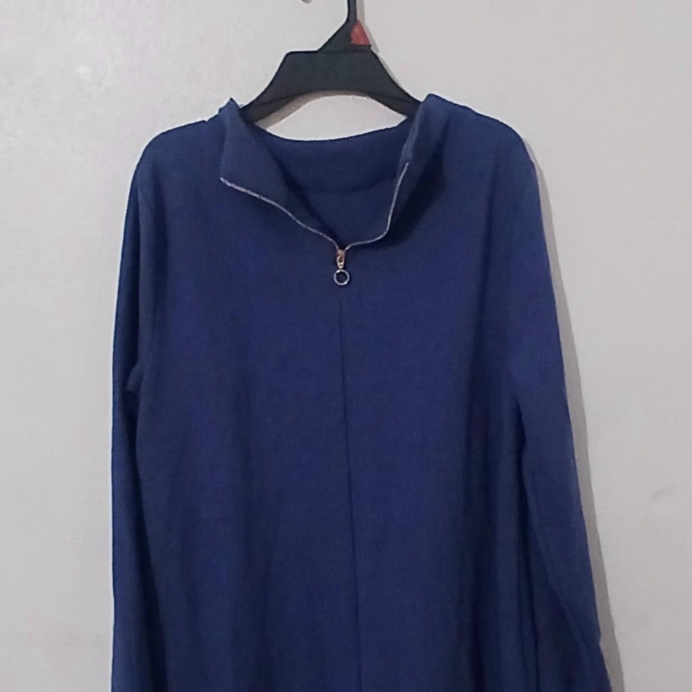 Talbots Royal Blue Zippered Top